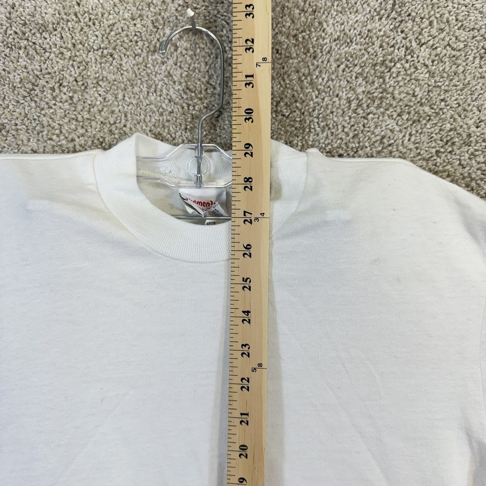 Cleveland Browns Nutmeg Mills T-Shirt Men Medium White Vintage Striped Made USA - Picture 8 of 9